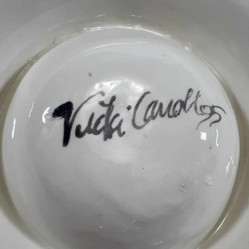Vicki Carroll Hand Painted Fruit Chip & Dip Platter 12